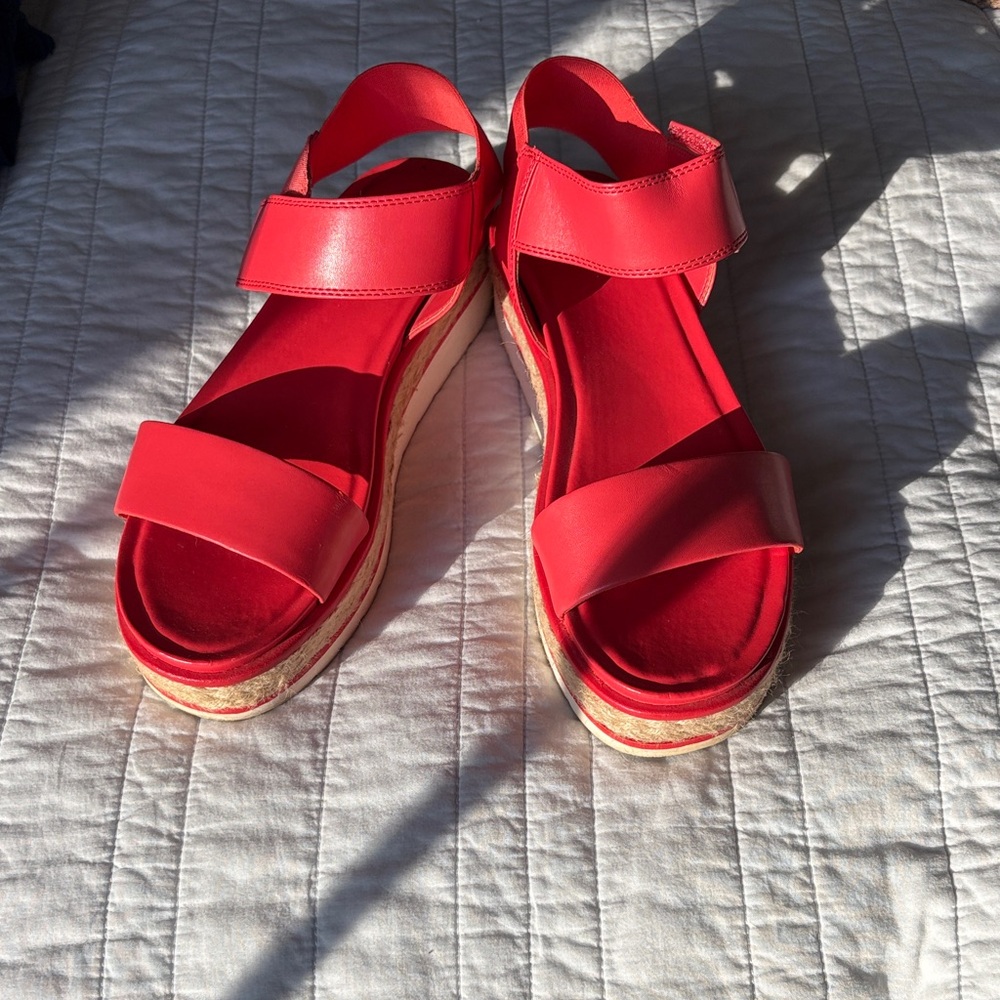 Franco Sarto Bold Red Sandals